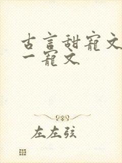 古言甜宠文一对一宠文