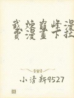 武炼巅峰漫画免费漫画下拉式