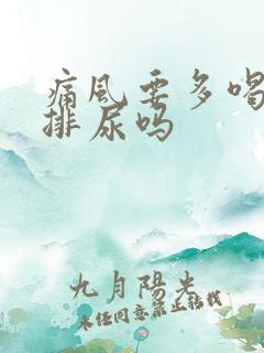 痛风要多喝水多排尿吗