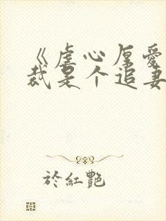 《虐心厚爱:总裁是个追妻狂》