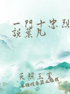 一门十忠烈的小说叶凡