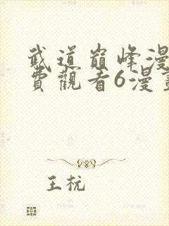 武道巅峰漫画免费观看6漫画