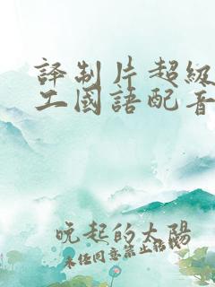 译制片超级女特工国语配音