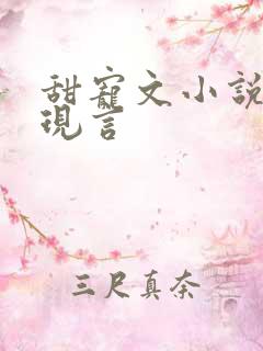 甜宠文小说推荐现言