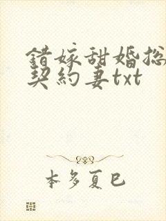 错嫁甜婚总裁的契约妻txt