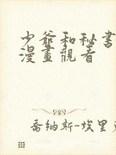 少爷和秘书免费漫画观看