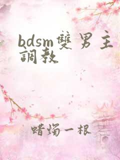 bdsm双男主调教