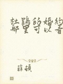 杜鹃的婚约动漫哪里可以看