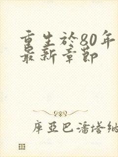 重生于80年代最新章节