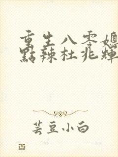 重生八零媳妇有点辣杜兆辉的结局