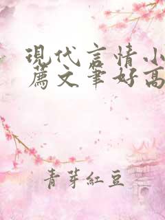 现代言情小说推荐文笔好高质量