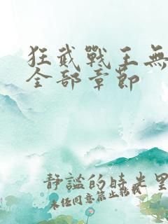 狂武战王无删减全部章节