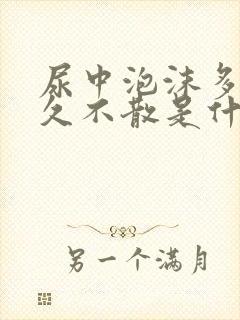 尿中泡沫多且长久不散是什么原因