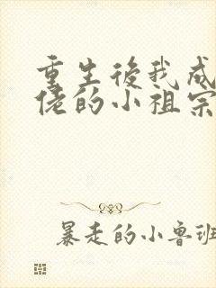 重生后我成了大佬的小祖宗有声小说