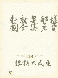 对就是那样电视剧全集免费观看国语版