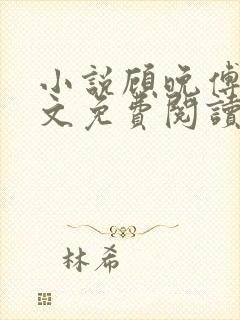 小说顾晚傅沉全文免费阅读