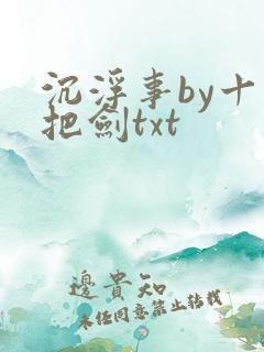 沉浮事by十三把剑txt