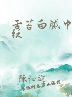 舌苔白腻中有裂纹