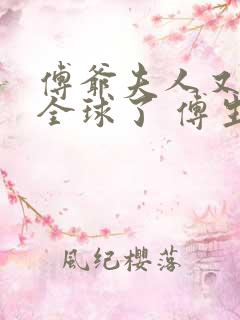 傅爷夫人又惊艳全球了 傅生