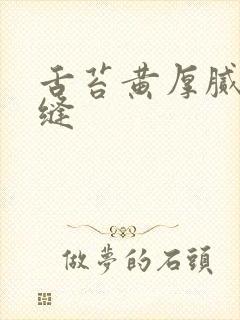 舌苔黄厚腻有裂缝