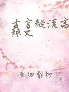 古言糙汉高h肉辣文