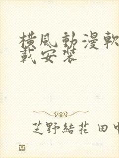 横风动漫软件下载安装