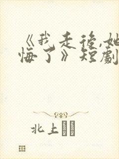 《我走后,她后悔了》短剧