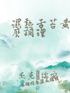 湿热舌苔黄厚怎么调理