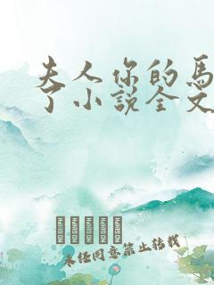 夫人你的马甲掉了小说全文免费阅读