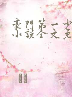 豪门第一少奶奶小说全文免费阅读