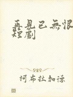 再见已无恨无爱短剧