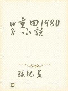 w重回1980》小说