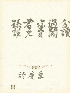 孙君你过分了小说免费阅读无弹窗