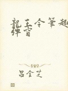 龙王令笔趣阁无弹窗