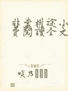 非常权途小说免费阅读全文