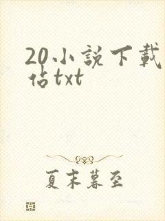 20小说下载网站txt