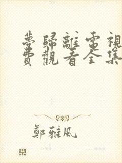 梦归离电视剧免费观看全集高清