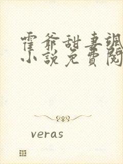 霍爷甜妻飒疯了小说免费阅读全文正版