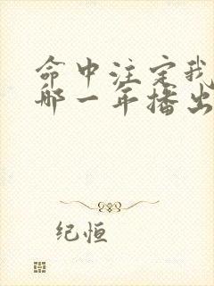 命中注定我爱你哪一年播出