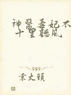 神医毒妃不好惹 十里听风