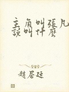 主角叫张凡的小说叫什么