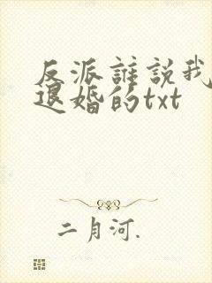 反派谁说我是来退婚的txt