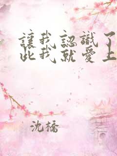 让我认识了你从此我就爱上你