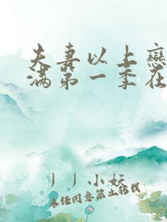 夫妻以上恋爱未满第一季在线观看全集