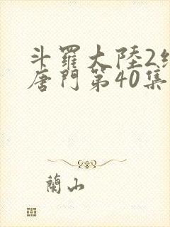 斗罗大陆2绝世唐门第40集