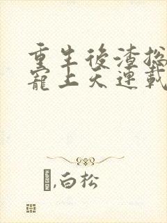 重生后渣总把我宠上天连载