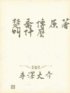 楚乔传原著小说叫什么