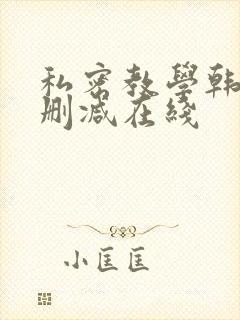 私密教学韩漫无删减在线
