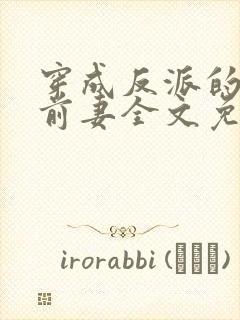 穿成反派的炮灰前妻全文免费阅读