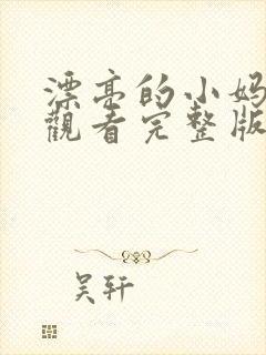 漂亮的小妈免费观看完整版电视剧全集